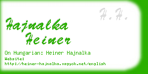 hajnalka heiner business card